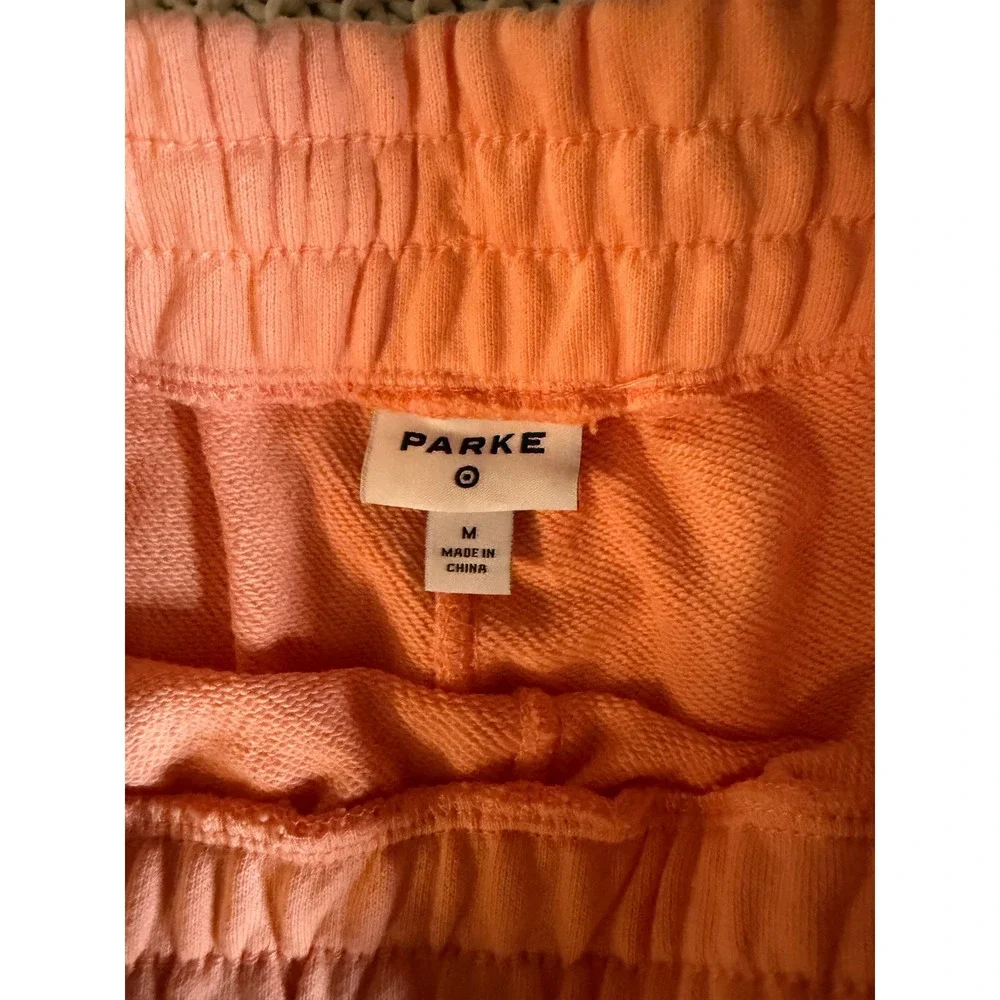 Parke x Target Women Orange Drawstring Sweat Shorts Raw Hem Size M